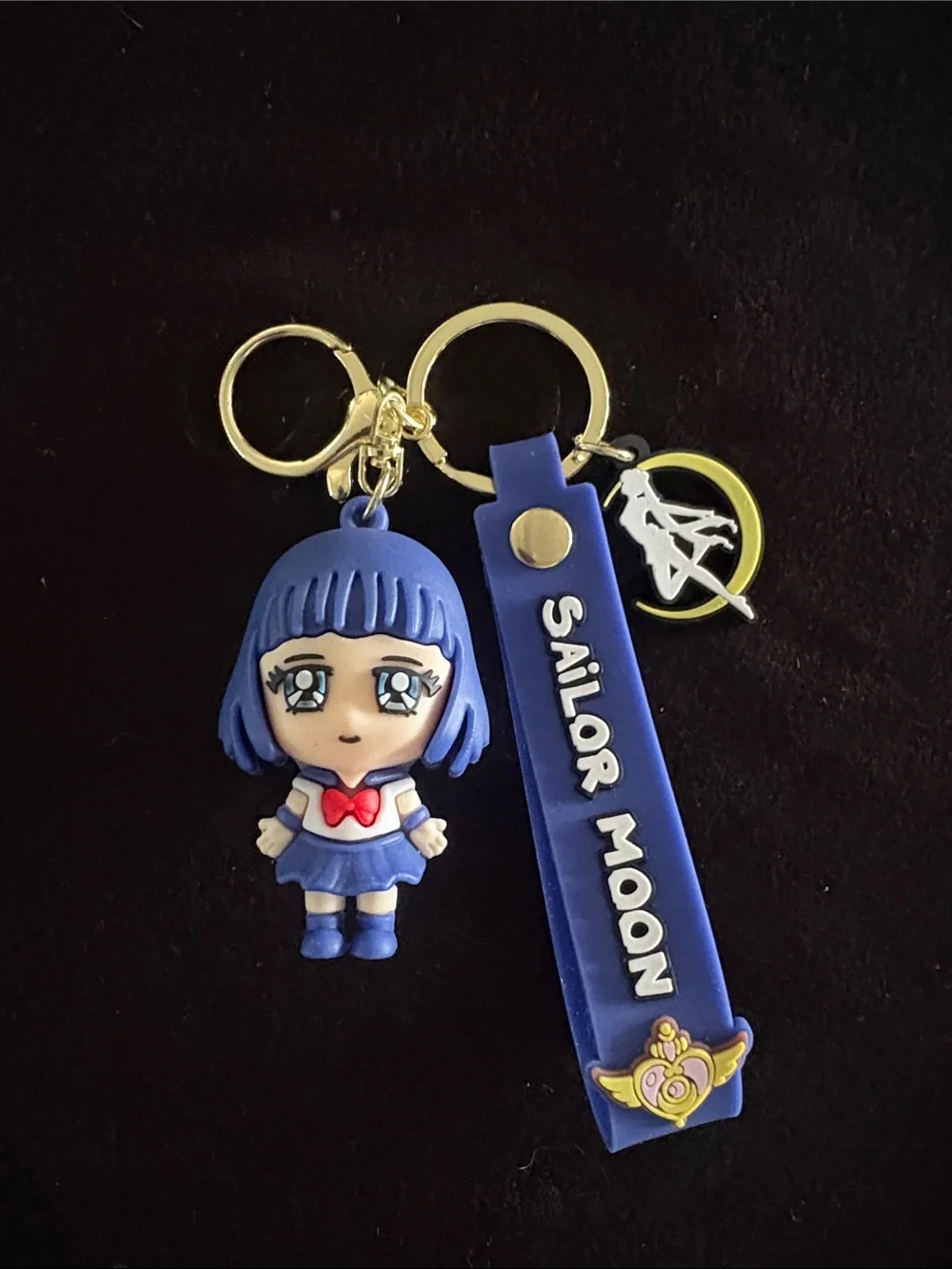 Sailor Moon Sailor Mars Blue Keychain Bag Charm with Strap Anime